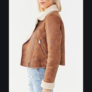 Faux Nubuck Moto Jacket! Never worn!